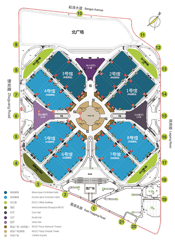 国家会展中心展馆图平面图